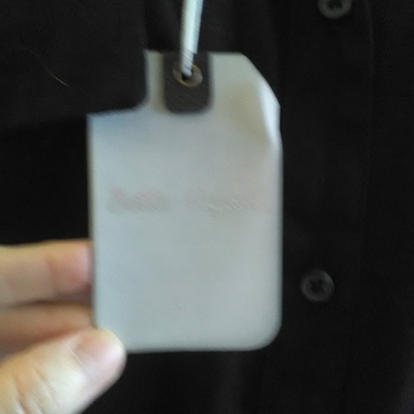 BNWT BLACK DRESS SHIRT LADIES BY BETTER UNSAID SZ. LG W / METAL ON POCKETS - Picture 3 of 9